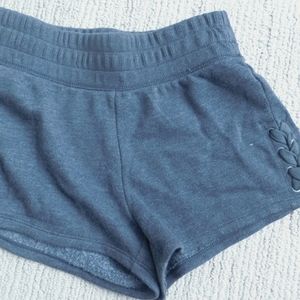NWOT Gray Aerie XS Lace Up Soft Fleece Booty Short